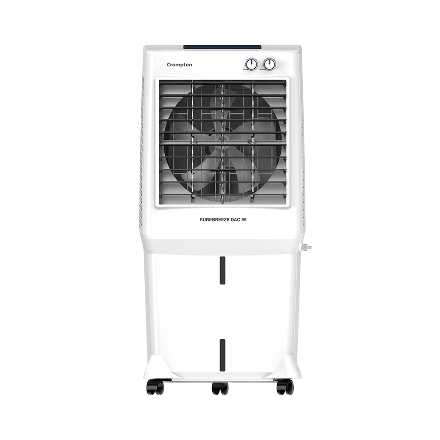 Crompton Surebreeze 95 Desert Air cooler for home | High Density honeycomb pad for faster cooling | 4 way air-deflection & Auto Swing | Faster air delivery| Everlast Pump |With ball bearing advantage