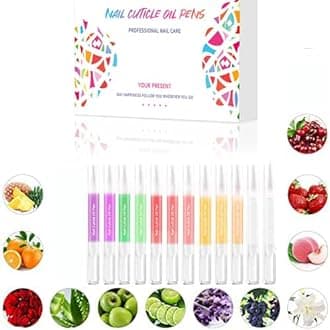 12pcs Cuticle Oil Pen Sweet Almond Nail Growth Serum and Repair Treatment Hydrating Oil for Dry Cuticles and Skin Cuticle Buddy Revitalize Nails with Radiant Cosmetics' Nail Growth Oil