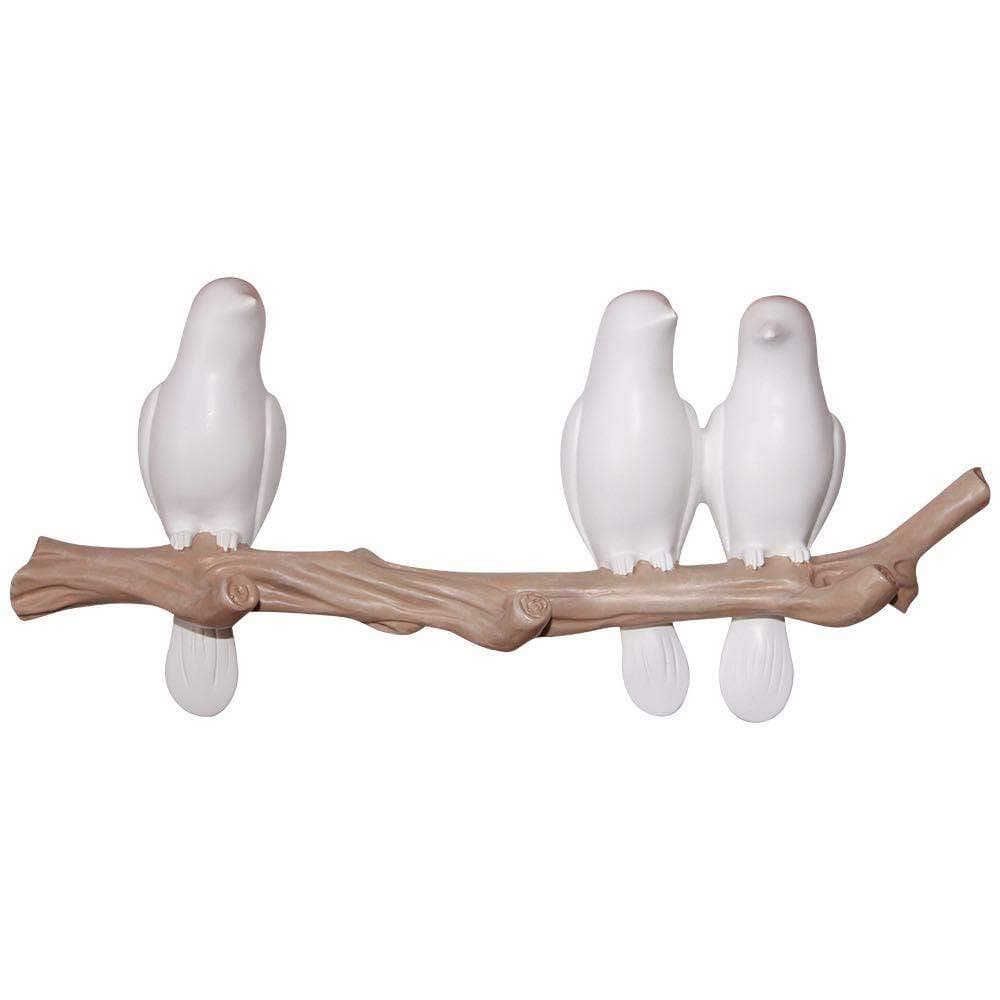Evibooin Decor Wall Mounted Coat Rack | Birds On Tree Branch Hanger | for Coats, Towels, Keys,Hats, Clothes Storage Hanger (3 Hooks)