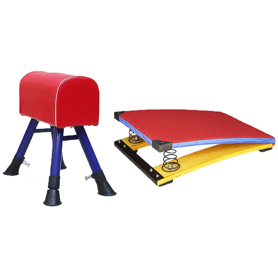 Children's Gymnastics Springboard Vault Combination,Heavy Duty Vault Spring Board Gymnastics Equipment for Vaulting Training