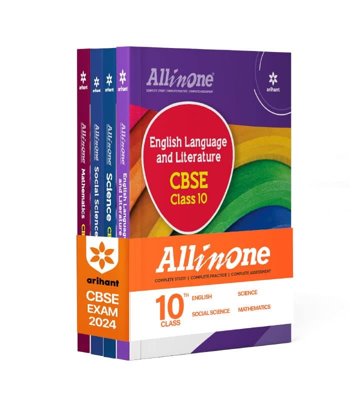 All In One Class 10th Science,Mathematics, Social Science, English for CBSE Exam 2024 (Set of 4 Books)