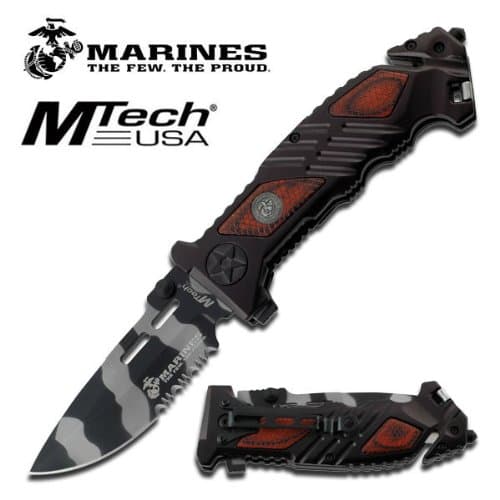M-1023wu Us Marines 4.5mm Thick Urban Camo Blade Pocket Knife Folding Pocket Knife Blade Dagger Steel Camping Camp Sharp Edge Turk