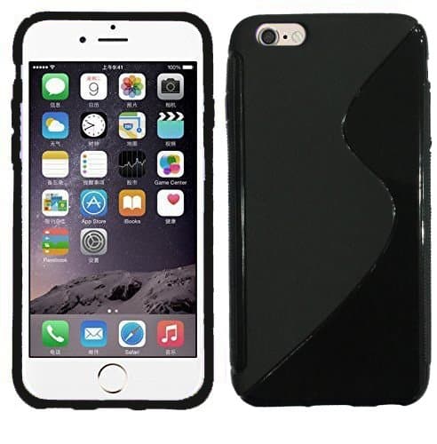 Zone Shop (TM) iPhone 6 Plus S-Line Series Black TPU Durable Case for Apple iPhone 6 Plus (5.5 inch) Flexible Gel Rubber Cover for iPhone 6 Plus By Zone Shop