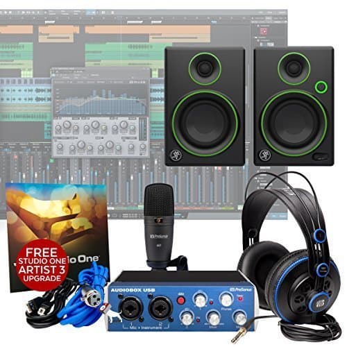 Presonus AudioBox Studio + Mackie CR4 Monitors Home Recording Studio Bundle