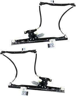 For Chevy Trailblazer 2002-2009 Window Regulator Assembly Driver and Passenger Side | Pair | Front | Power | Cable Type | Replacement For GM1350145, GM1351145 | 15944000, 15944001