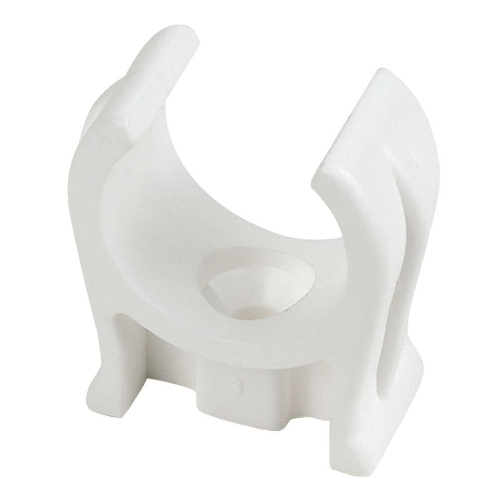 Merriway BH01892 (25 Pcs) 15mm (5/8 inch) Plastic Pipe Clip-White - Pack of 25 Pieces