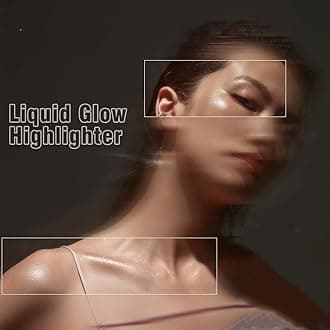 SACE LADY Shimmer Pearl Liquid Highlighter Makeup Ultra-Smooth Radiant Illuminator Face Cheekbones Glow Makeup,Travel Size Mini 6ml/0.20Fl Oz (3.Peach Champagne)