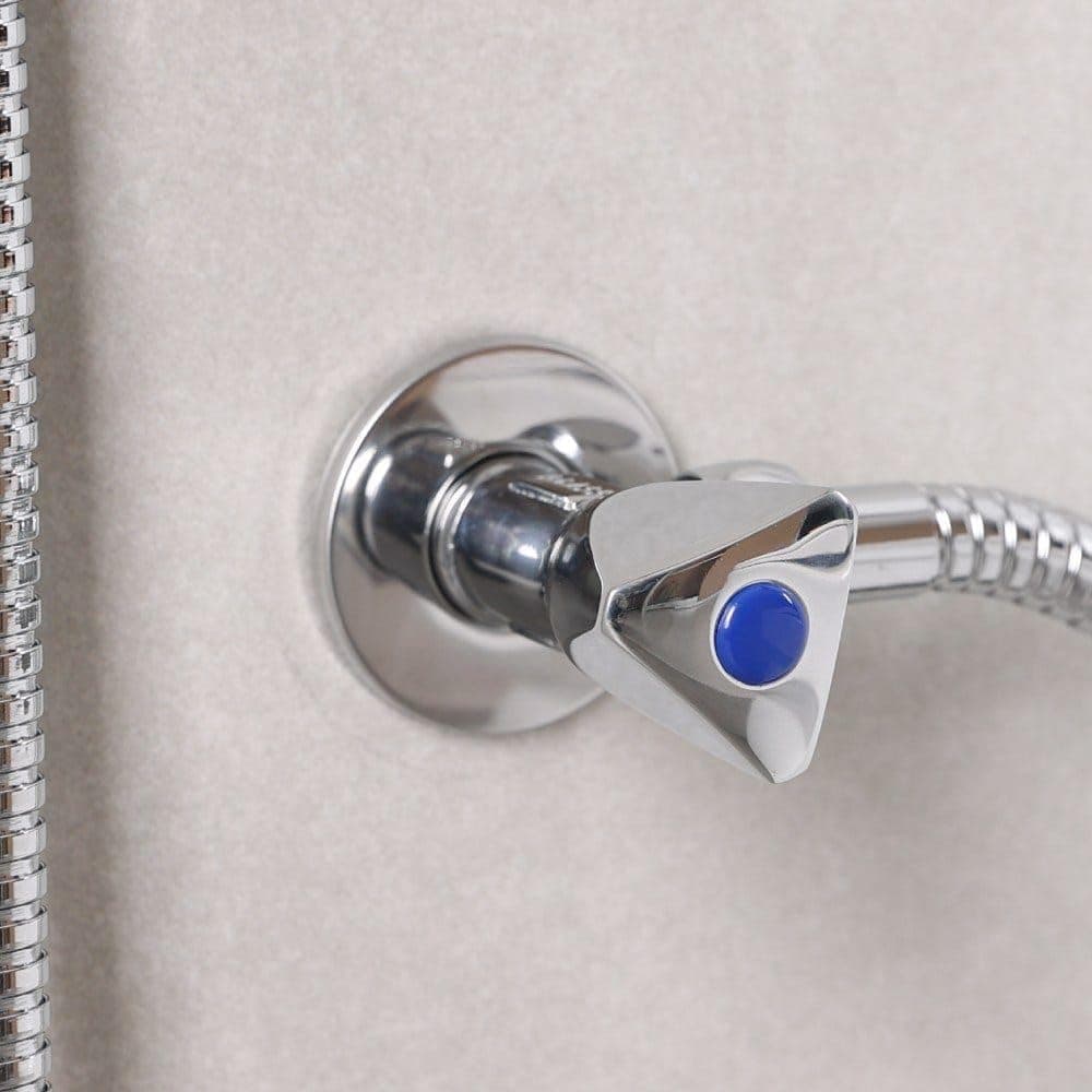 Milano Heavy Duty Angle Valve ½ Inches For Kitchen, Bathroom | Heavy Duty Chrome Water Flow Control Tap | Brass With Chrome Coating Body Turn Water Shut Off Faucet Valve | Modern Bathroom Fixtures