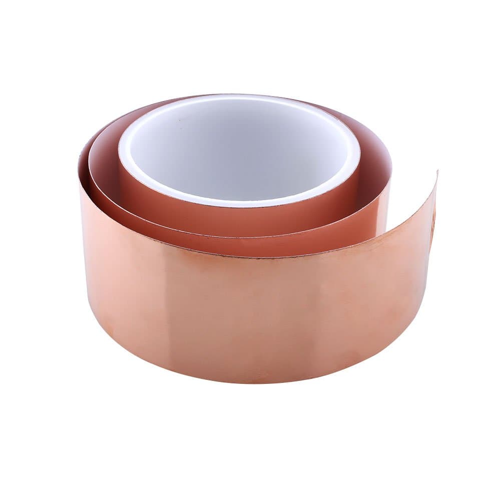 Wlgreatsp Copper Foil Tape, 1 Pc 50mm x 2M Copper Shielding Tape for Electric Guitar Bass