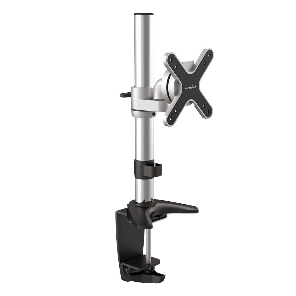 PureMounts PM-STYLE-DM-23A Desk Mount for Monitors up to 71 cm (28 Inches), Swivel, Tilt, Rotate, VESA 100
