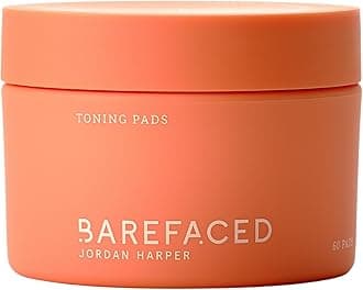 Barefaced Toning Pads (60 count) - Exfoliating Face Pads with 2% Glycolic Acid & Salicylic Acid - Brightens & Cleanses Skin, Clears Pores, Reduces Fine Lines & Wrinkles