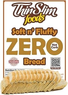 ThinSlim Foods Soft n Fluffy Zero Net Carb Keto Bread | Low Carb Bread | Plain (Pack of 1)