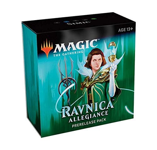 Magic The Gathering: Ravnica Allegiance Prerelease Pack Simic (Pre-Pelease Promo + 6 Boosters + d20 Spindown Counter) Kit