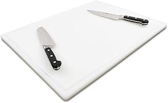 Thirteen Chefs 24 x 18 Inch Cutting Board with Juice Groove for Meat, BBQ, Grilling - 3/4" Thick HDPE Plastic - Extra Large, Heavy 11 Pound for Carving