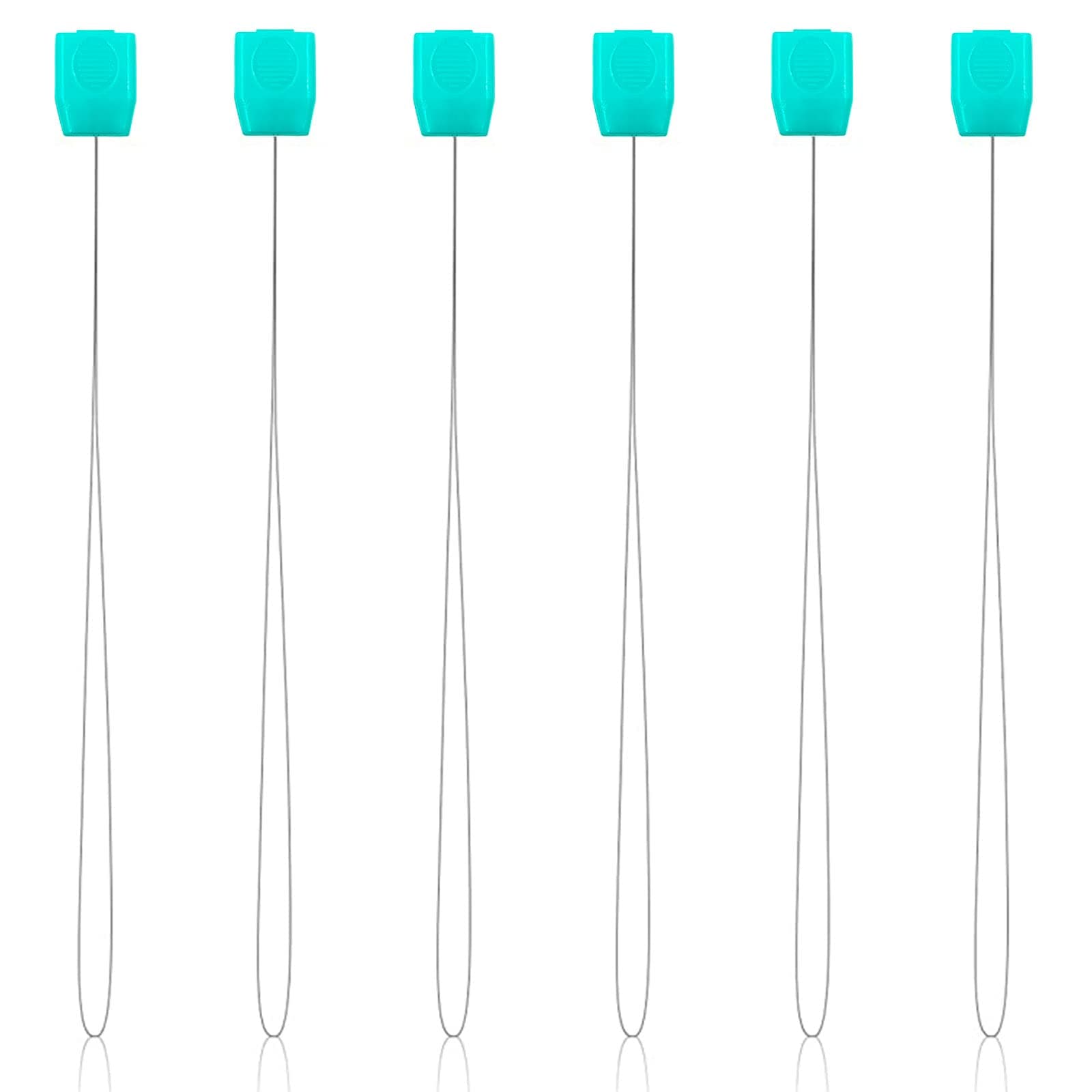 HAND U JOURNEY 6PCS Long Needle Threaders for Punch Needles, Embroidery Floss, and Cross Stitch – DIY Sewing & Craft Accessories
