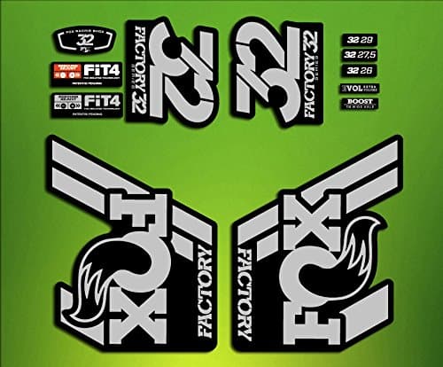 FORK FORK FORCELA GABEL FOURCHE STICKERS 2018 ELX75 AUFKLEBER DECALS AUTOCOLLANTS ADESIVI FORCELA GABEL FOURCHE (Silver)