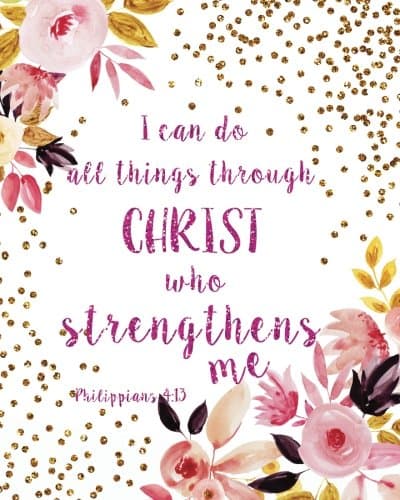 I can do all things through christ who strengthens me: Bible Verse Bullet Journal Dot Grid l Notebook (8" x 10") Large 8mm x 8mm Matrix: Volume 6 ... Notebook Christian Floral Journal Series) Paperback – 30 Dec. 2017