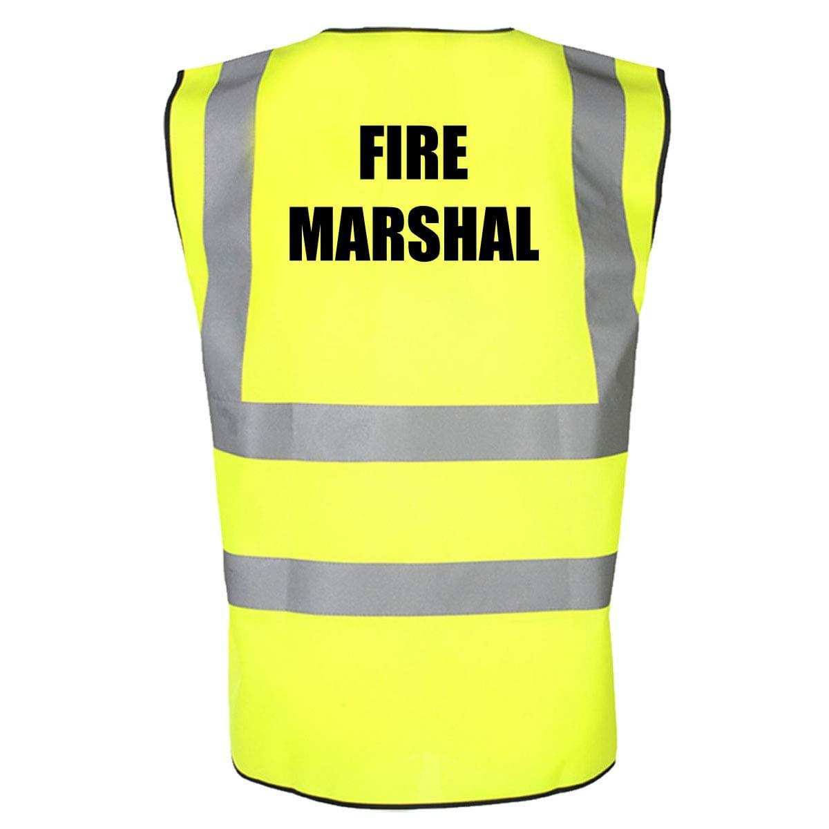 Fire Marshal Printed High Visibility Hi Vis Site, Work, Office & School Safety Vest (Large, Hi Vis Yellow)