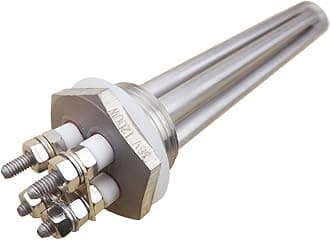 DERNORD 36V 1200W Stainless Steel Heating Element Immersion Heater Submersible Water Heater Element with 1 Inch NPSM Fitting Double U Type