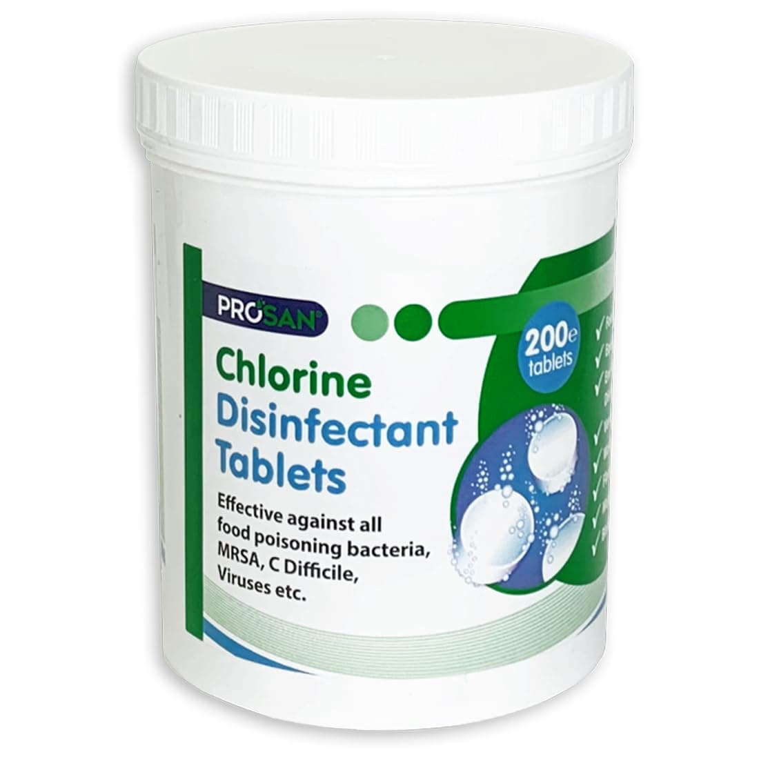 Prosan Chlorine Disinfectant Tablets 200 per Tub Creates a Ready To Use Disinfectant Solution x 2