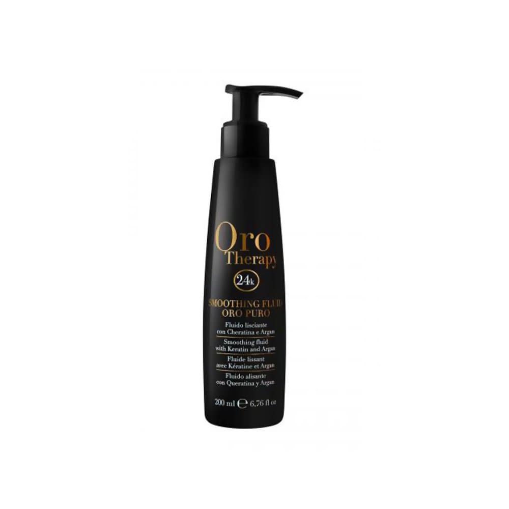 24 K Pure Gold Smoothing Fluid Therapy Styling 200 ml® with Keratin & Argan Fluid lisciante