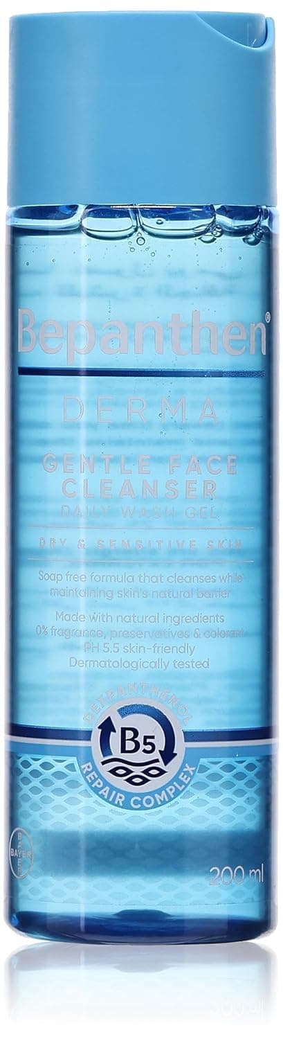 Derma Gentle Face Cleanser, 200 ml, Mild Face Wash Gel, Replenishing Face Wash, for Sensitive and Dry Skin, pH 5.5