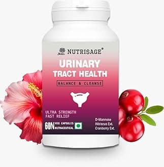 Urinary Tract Cleanse & Bladder Health, 1 Serving = 1 Glass of Cranberry Juice+D-Mannose & Hibiscus,Fast-Acting UTI Relief-1 mth course