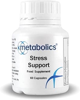 Metabolics Stress Support Supplement (60 Capsules) | B12, B6 and Folate Brain Supplement (for Stress & Anxiety Relief)| Natural Stress Relief