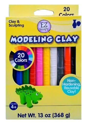 Ez Shape Modeling Clay Non Hardening Reusable Clay 20 Colors