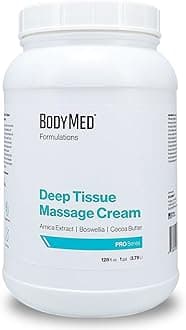 Formulations Deep Tissue Massage Cream, 1 gal. – Fragrance-Free, All-Natural Cream for Massage Therapy – Leaping Bunny Certified – with Arnica Extract & Jojoba – Non-Staining, & Paraben Free