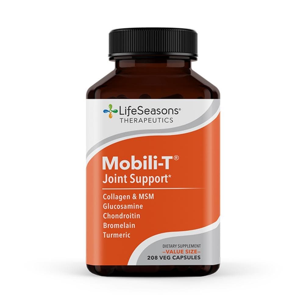 - Mobili-T - Joint Support Supplement - Reduces Aches & Discomforts - Increase Range of Motion - Rebuild Tissue & Cartilage - MSM Chondroitin Collagen Glucosamine & Turmeric - 208 Capsules