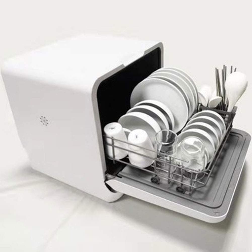 Household Dishwasher, Fully Automatic Water Inlet Dual-Mode Installation-Free, Countertop Vertical Intelligent Microbial Disinfection Dishwasher
