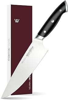 8" Chef Knife – German High-Carbon Steel – All-Purpose Kitchen Knife for Slicing, Dicing & Chopping – Full Tang & Ergonomic Handle – Gift Box – Velina Series