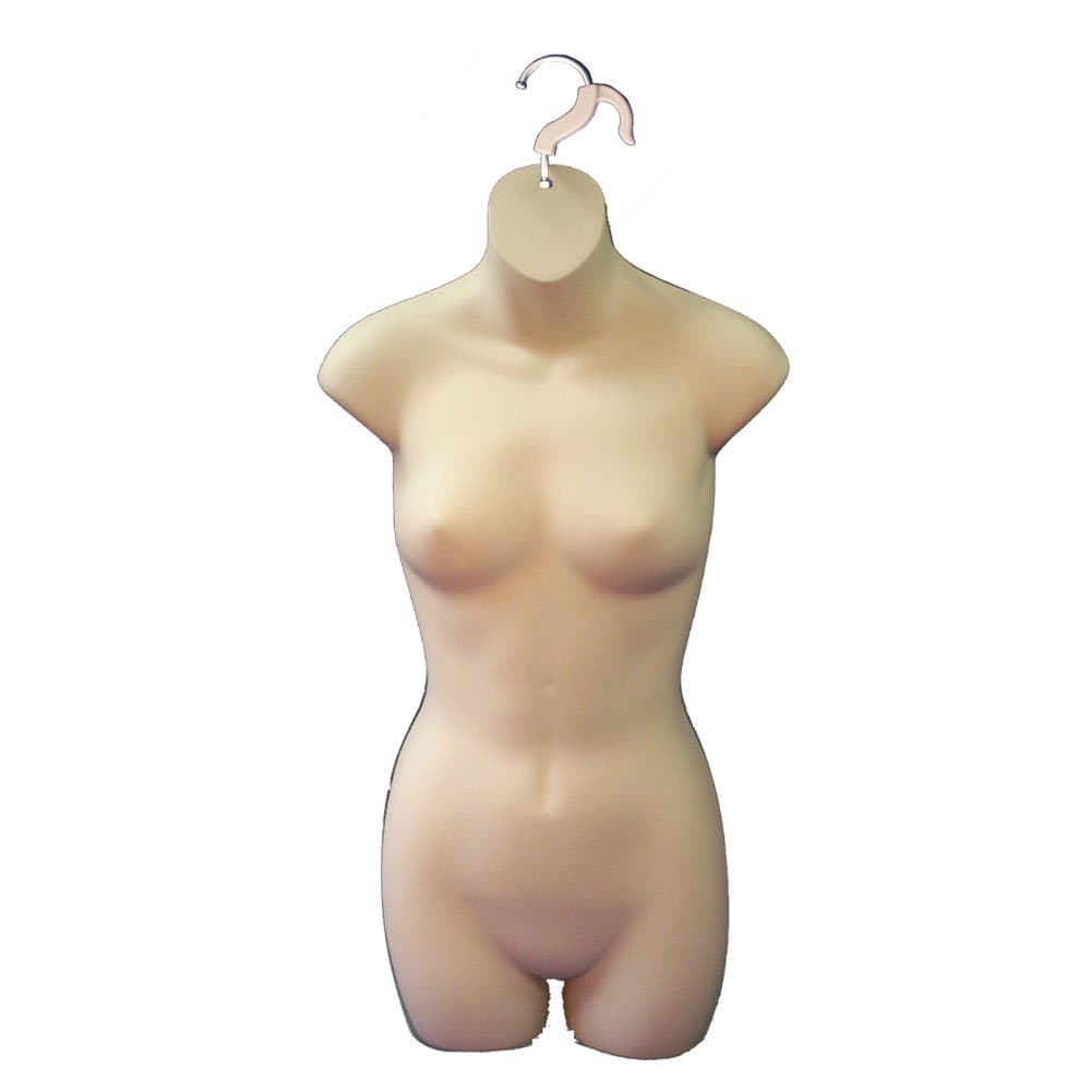3/4 Fleshtone Female Mannequin Torso
