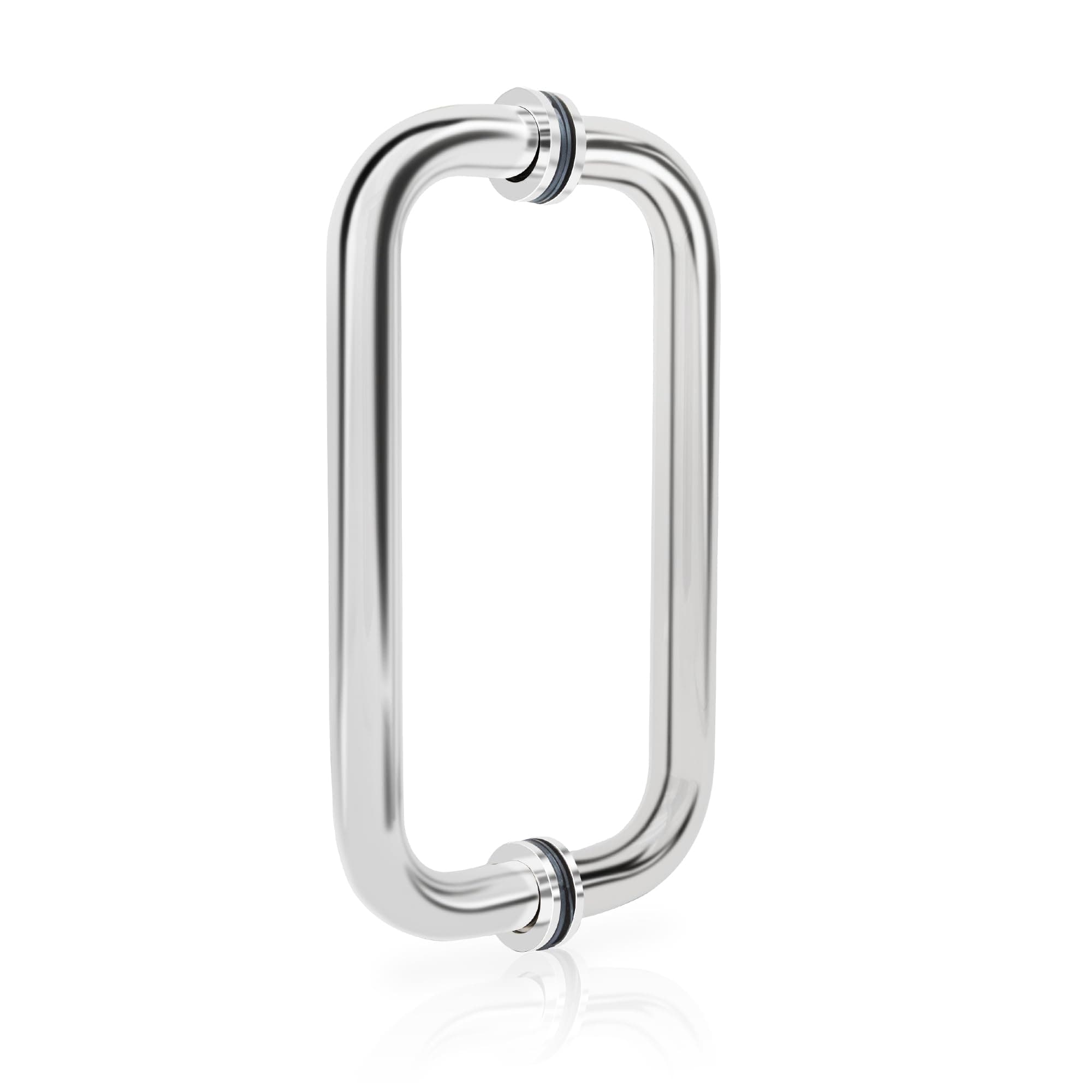 CKB 8" Shower Door Handle, Shower Glass Door Pull Back to Back Handle Compatible with 1/4" to 1/2" Thickness Glass for Frameless Shower Doors, Chrome Finish with 304 Stainless Steel