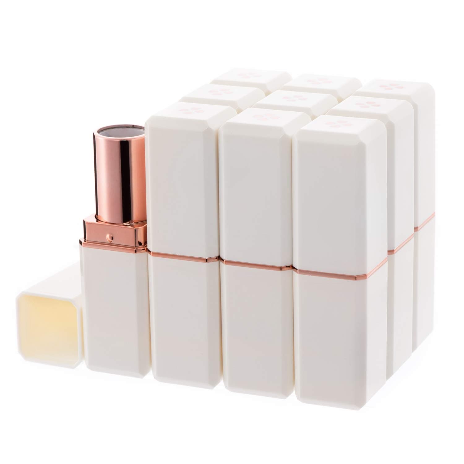 Allwon 10Pcs White Empty Lipstick Tubes