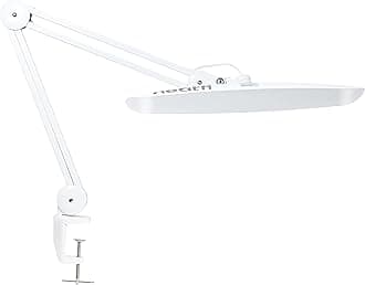 Neatfi XL 2,200 Lumens LED Task Lamp, 24W Super Bright Desk Lamp, 117 Pcs SMD LED, Dimmable, 4 Level Brightness, 3 Light Modes, Task LED Light for Home, Office, Workbench (CCT, White)