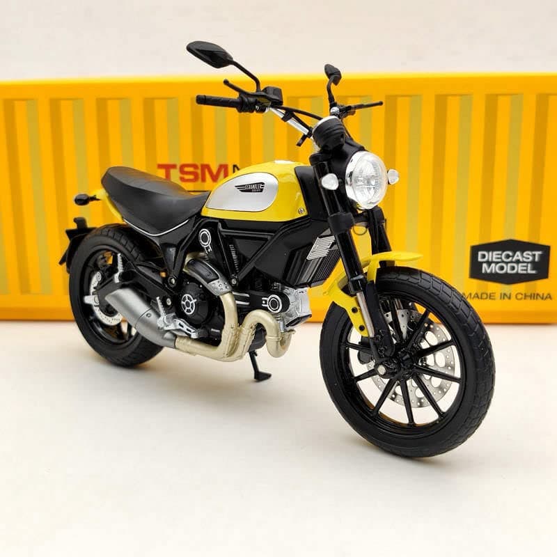 TSM 1/12 for Ducati Scrambler Icon 803CC 2015 Rosso TSMMC003 Motorcycle Diecast Model Toys Car Limited Edition Collection