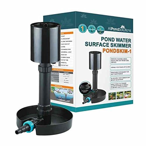 Pond Skimmer Standing Adjustable Koi Fish Pond Water Surface Skimmer Removes Leaves/Debris