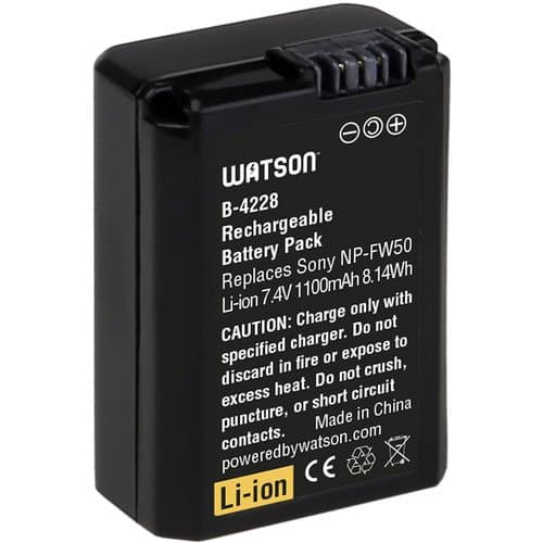 Watson NP-FW50 Lithium-Ion Battery Pack (7.4V, 1000mAh) (2 Pack)