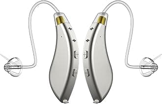 BlaidsX Pro Programmable Hearing Aids for Adults with Mobile App Hearing Test & Noise Cancellation, Hearing Aids for Seniors with Bluetooth, Dual Mic & 48 DSP Channels (Both Ears, Grey)