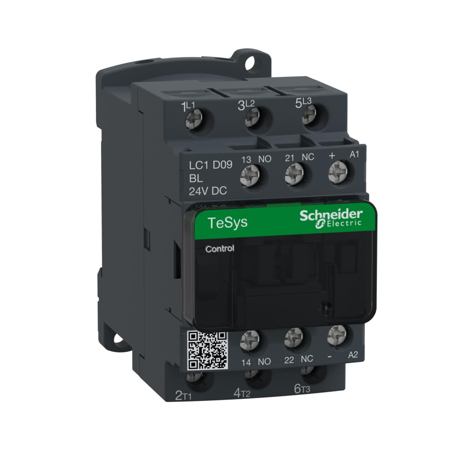 Schneider Electric TeSys D contactor for motor control and resistive load with 3 poles 24 V DC coil - LC1D09BL