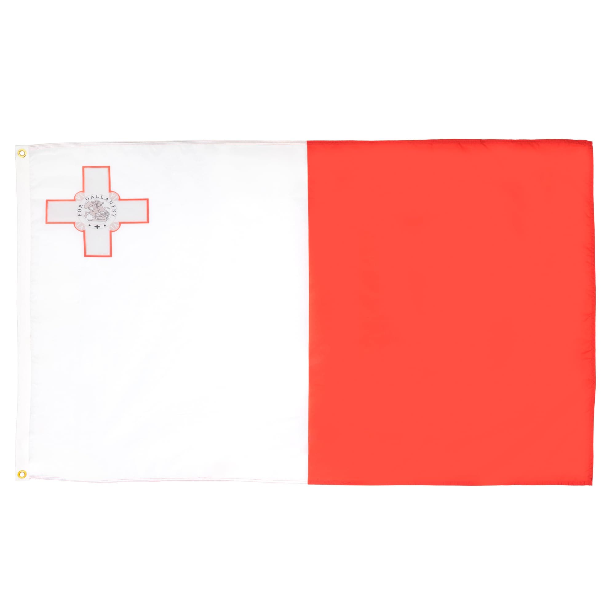 AZ FLAG - Malta Flag - 3x5 Ft - 100D Polyester Maltese Banner with Two Metal Grommets - Fade Resistant - Vivid Colors - 3' x 5' Feet - 150x90 Cm