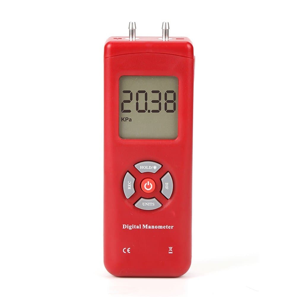 STARRICH LCD Digital Manometer Differential Air Pressure Meter Gauge Vacuummeter PSI Instrument Presion Data Hold with Box Package