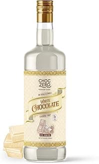 ChocZero Sugar Free White Chocolate Syrup for Coffee - Latte Flavoring Syrups - Keto Friendly, Zero Sugar, 25.4 Ounces (Pack of 1)