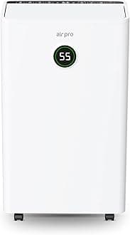 Air Pro 25L/Day Digital Dehumidifier - Large 5.5L Tank, Sleep Mode, 24H Timer Laundry Drying, Bedroom, Basement, Garage & Kitchen - Portable Electric Mould, Damp and Condensation Remover