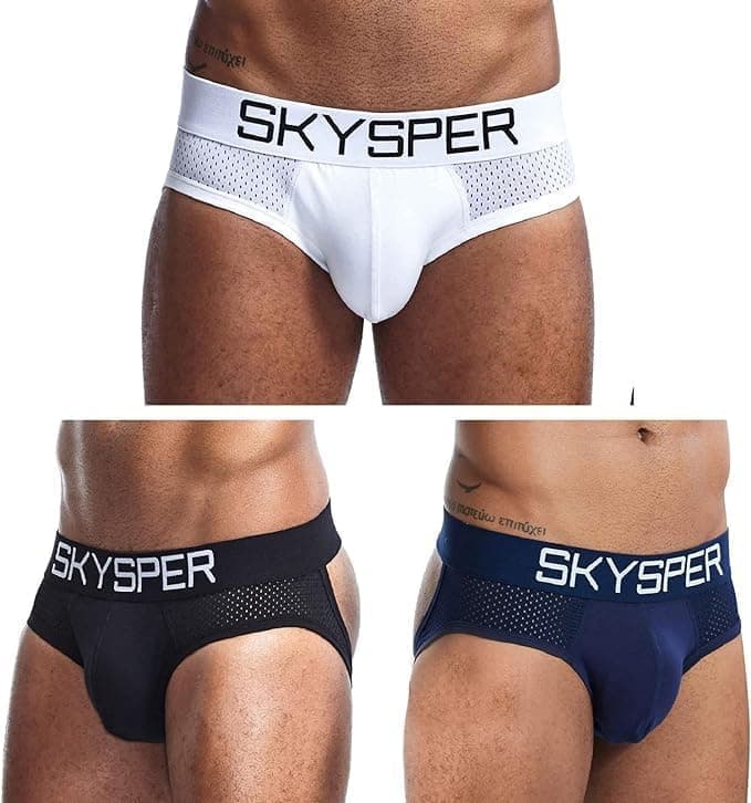 SKYSPER Men's Jockstraps Breathable Mesh Jock Straps Male Underwear, Athletic Supporters for Men