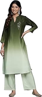 Varanga Women's Silk Blend Solid Regular Kurta – Elegant, Comfortable & Timeless Ethnic Wear