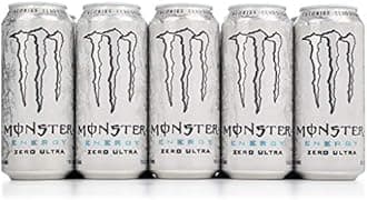 Monster Energy Ultra Zero Drink 500Ml, (Pack Of 5 Cans X 500Ml Each), Vegetarian
