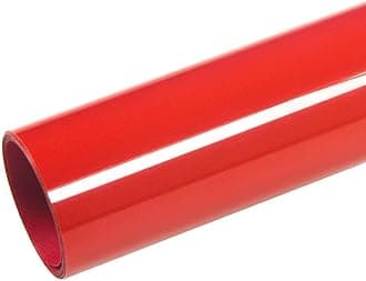 WISDOM Red Glossy Wrap Vinyl, Car & Bike Wrap Sheet Vinyl Car Wrap Sheet Roll Film Sticker Decal Sticker (24" x 75)